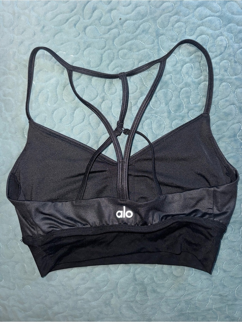 ALO Yoga Black Multi-Strap Back Sports Bra
